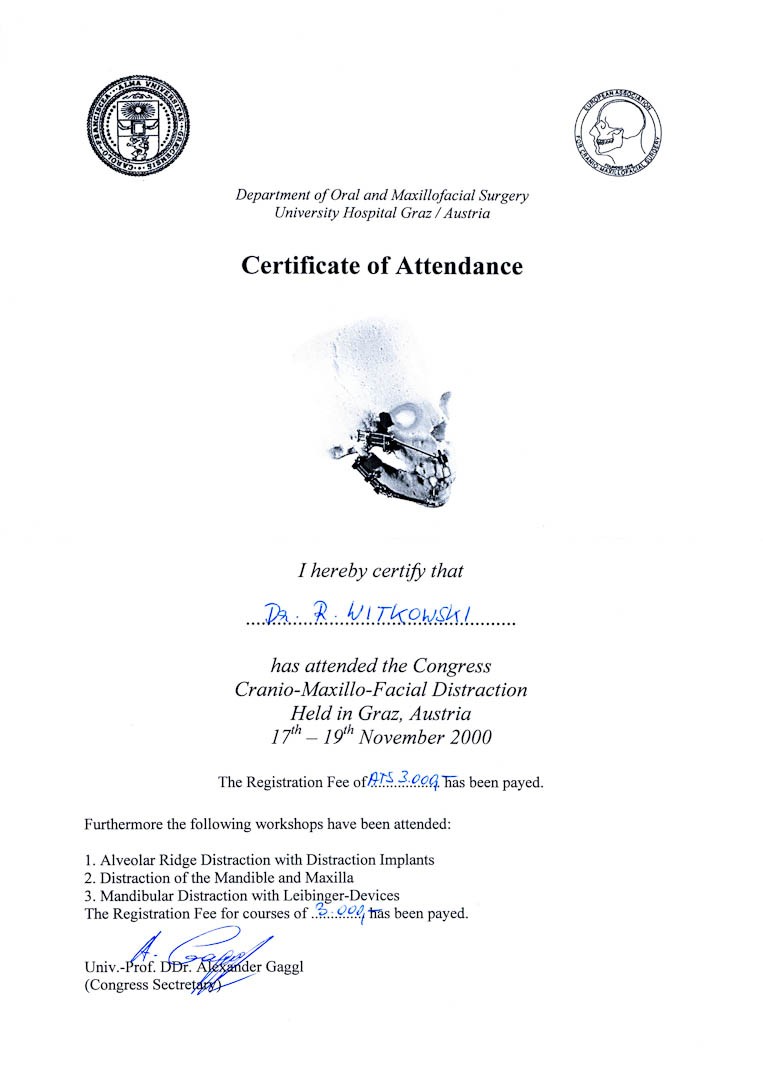 Certyfikat 2000.11.17 szkolenie Austria